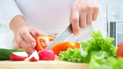 Knife -cut vegetables