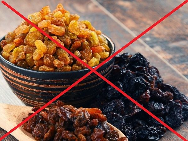 You cannot eat plums and raisins