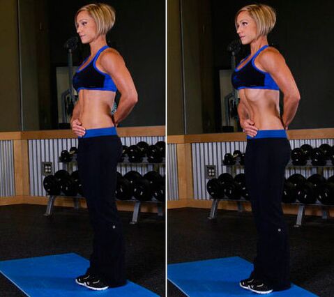 Vacuum exercise from fat on the stomach
