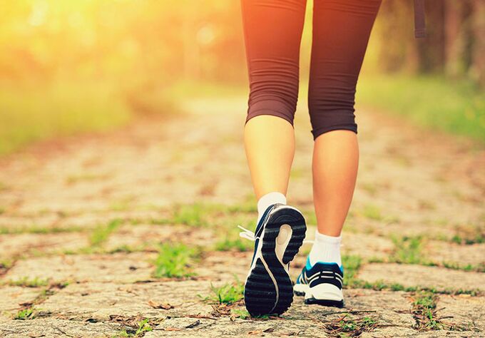 Walk to lose weight of the abdomen and side